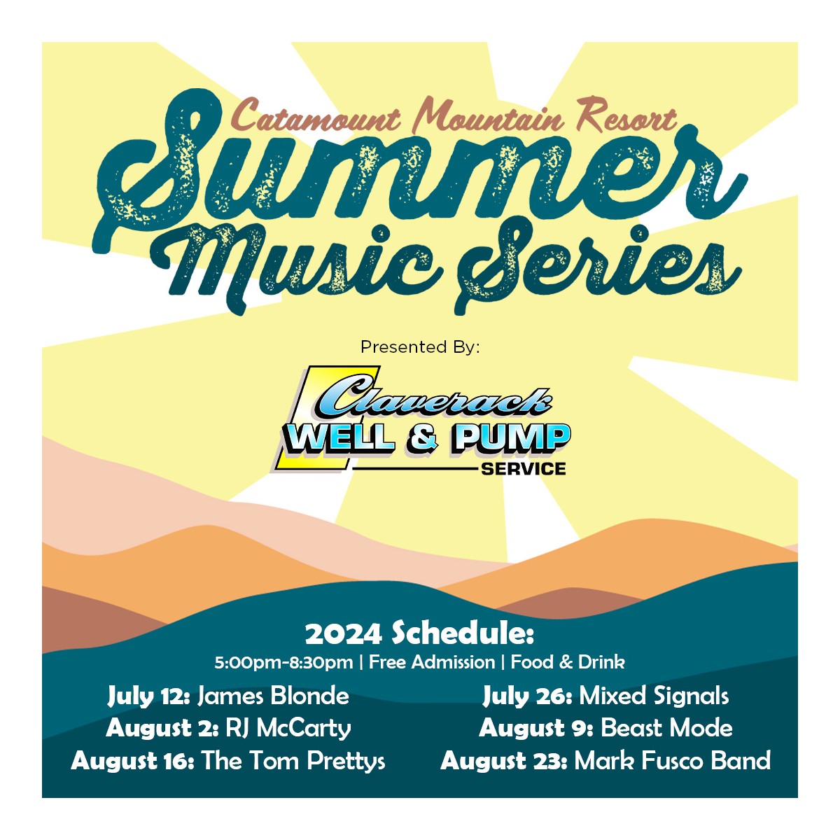 Catamount Summer Music Series Poster