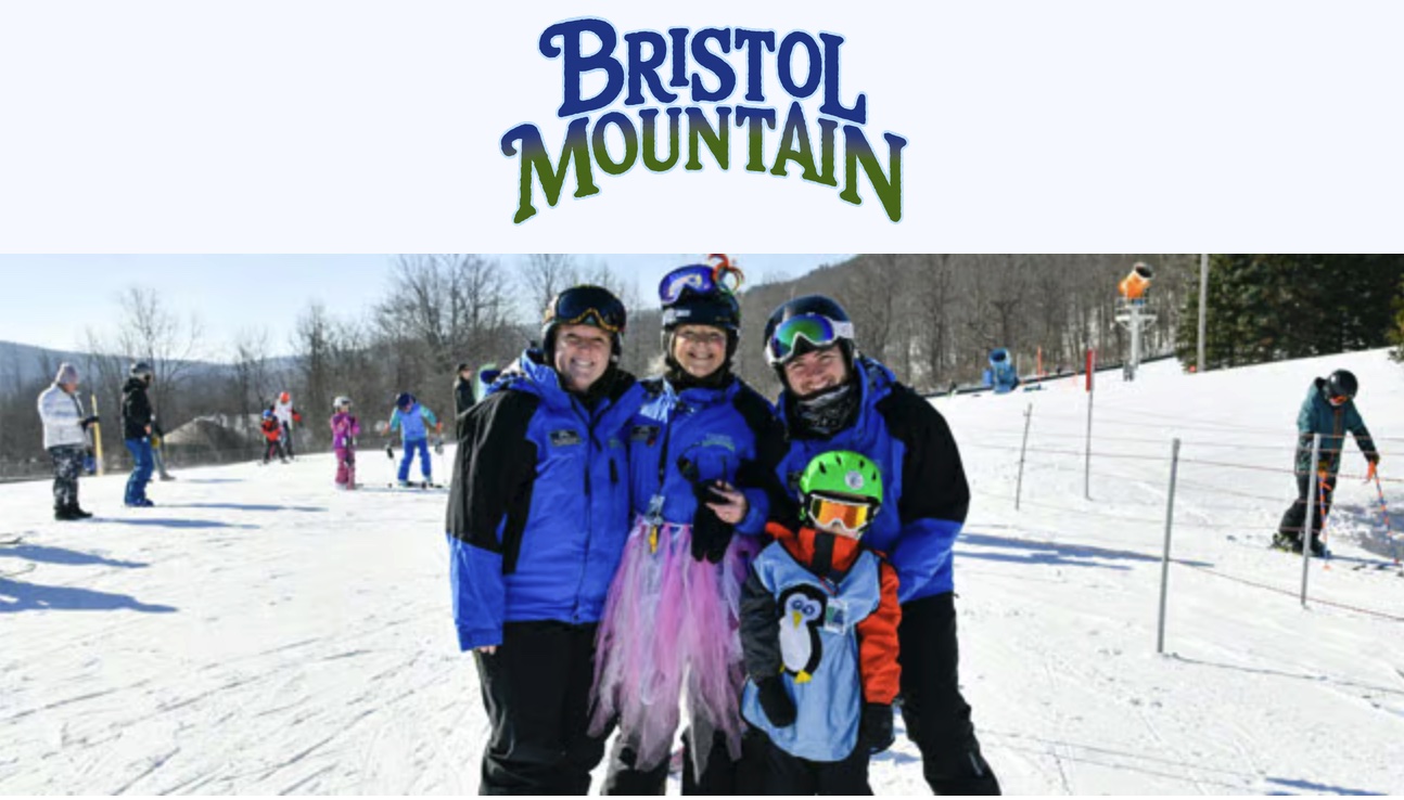 Bristol Mountain Logo and Picture of family