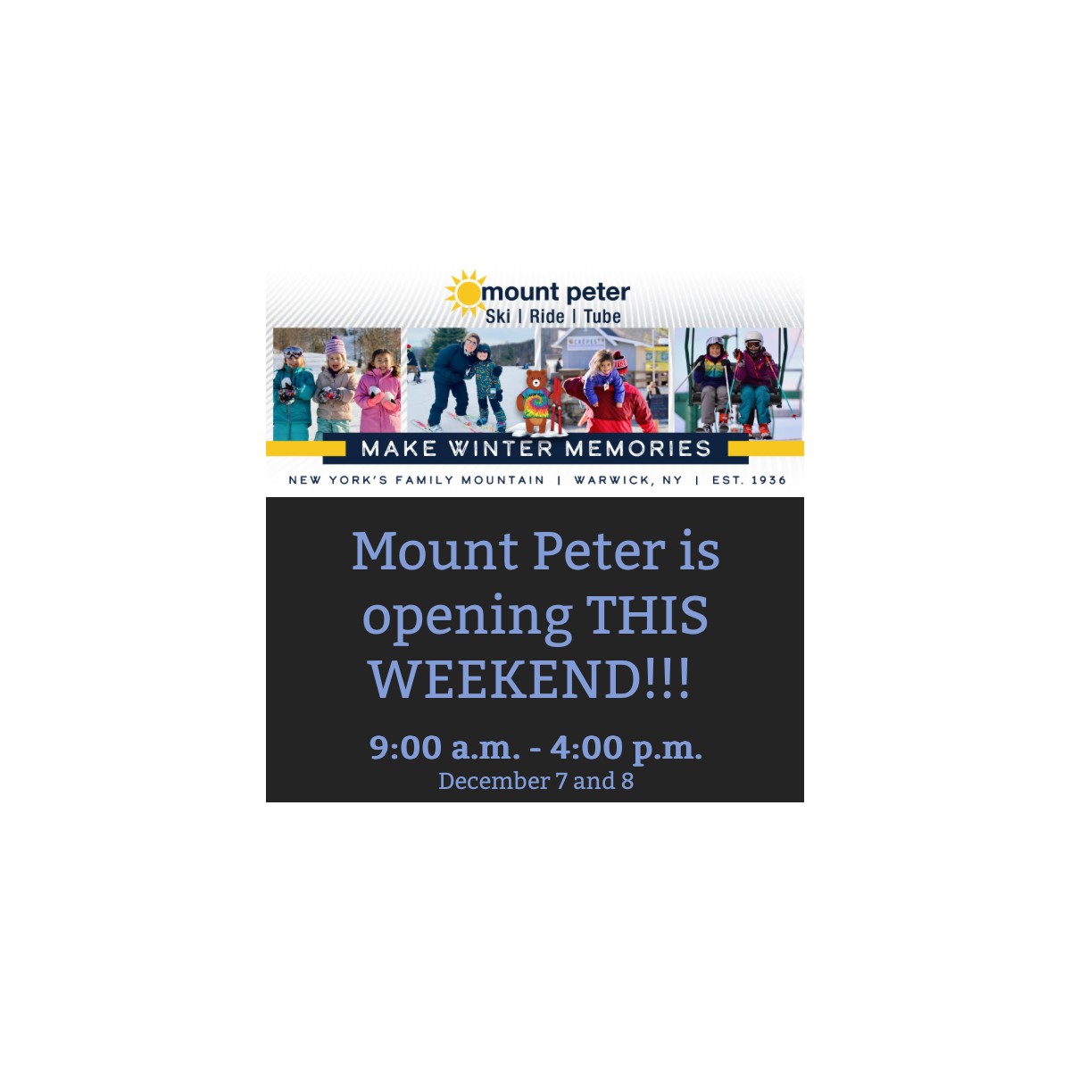 Mount Peter Opening Graphic