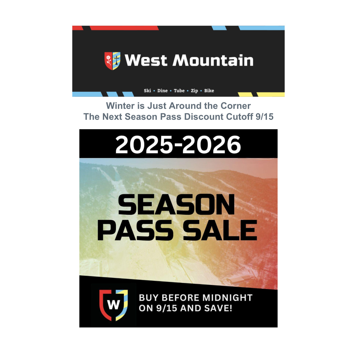 West Mountain Pass Sale for 25-26
