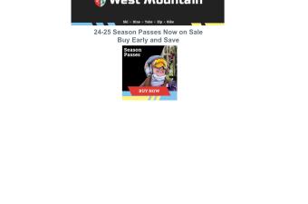 West Mountain Logo and Season Pass Graphic