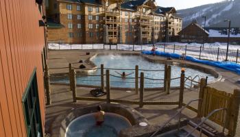 Greek Peak Pool and Mountain in background 