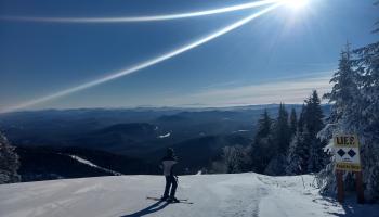 sunny day on trail